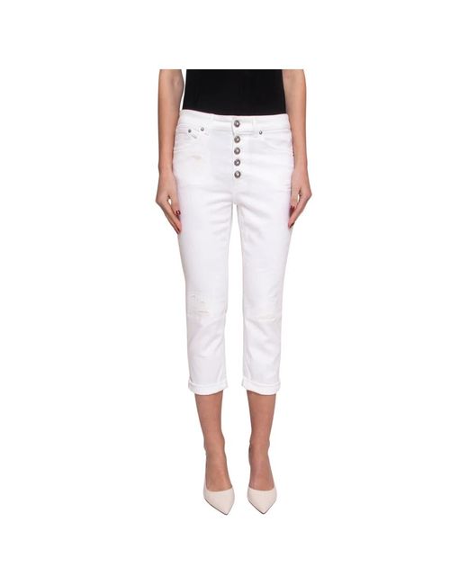 Dondup White Cropped Jeans