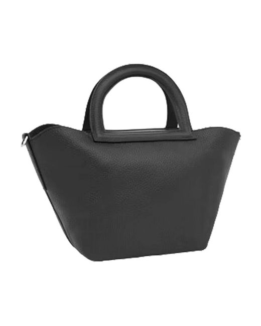 Tous Black Schwarze Leder Umhängetasche
