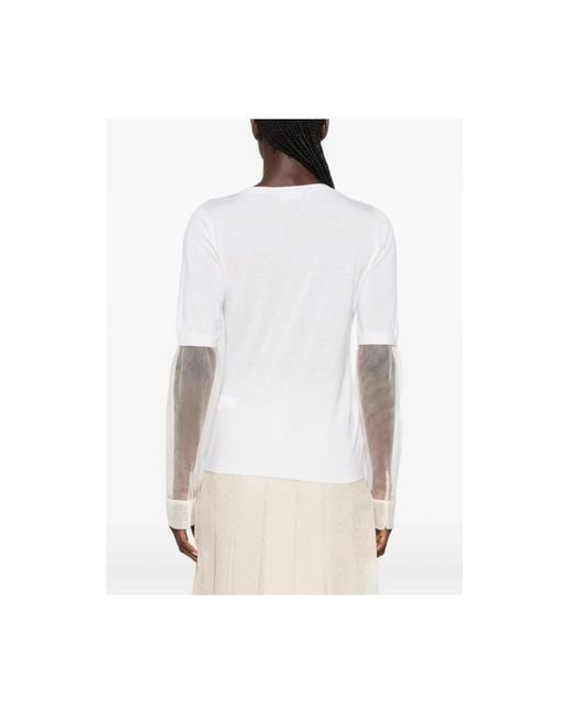 Fabiana Filippi White Cashmere Knitwear