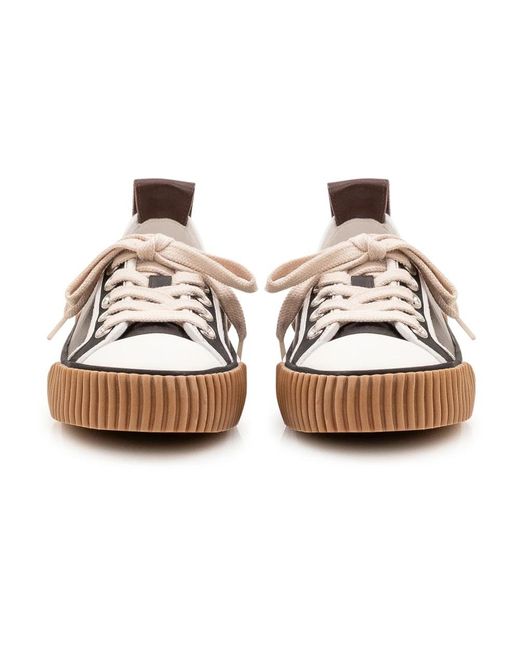 Versace Brown Low Top Sneakers