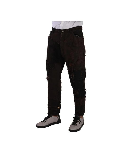 Dolce & Gabbana Black Straight Fit Jeans for men