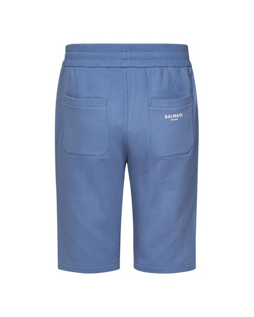 Balmain Blue Casual Shorts for men