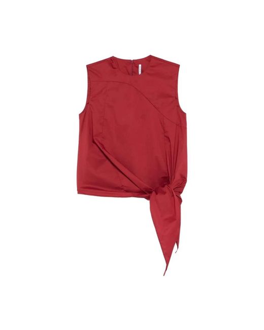 Liviana Conti Red Sleeveless Tops