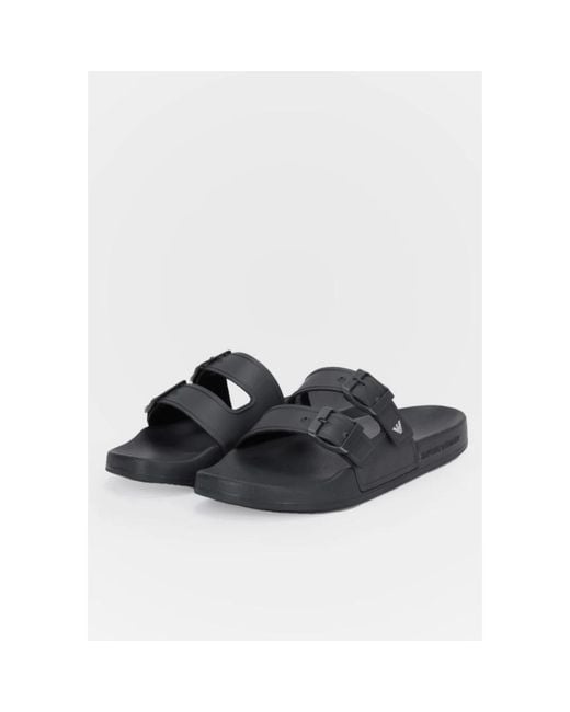 Emporio Armani Blue Sliders for men