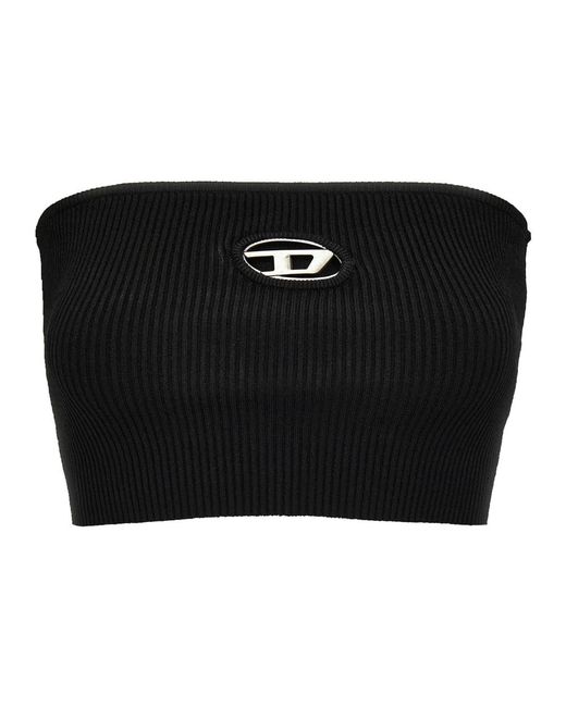 Sleeveless Tops DIESEL en coloris Black