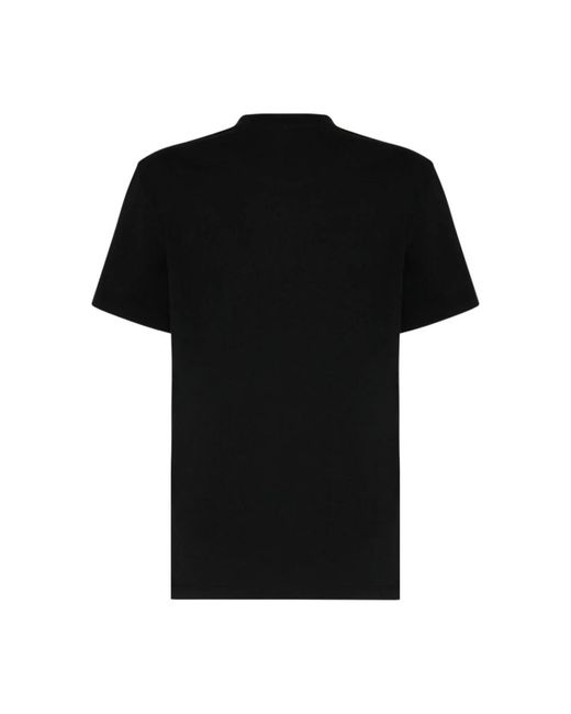 MSGM Tops ,Zwart ,Katoen Zwart T-Shirt Met Logo Print in het Black