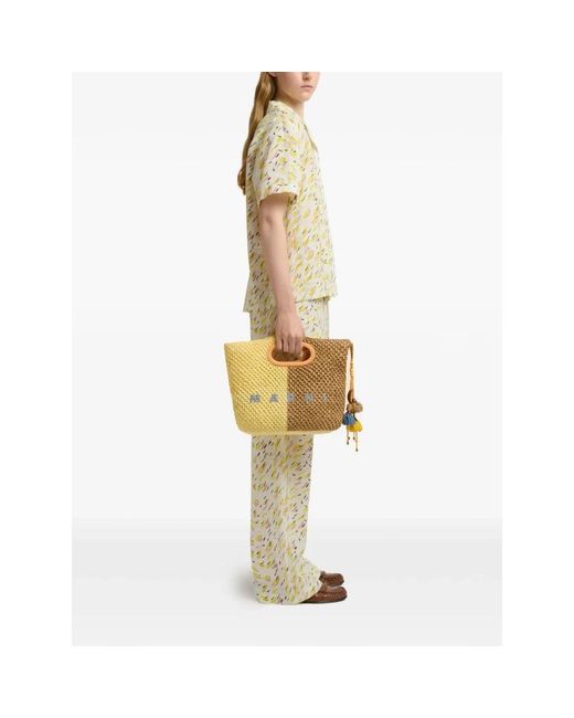 Marni Metallic Shopping Bags