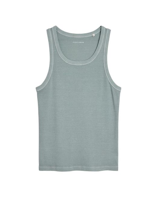 Sleeveless Tops sunflower de hombre de color Blue
