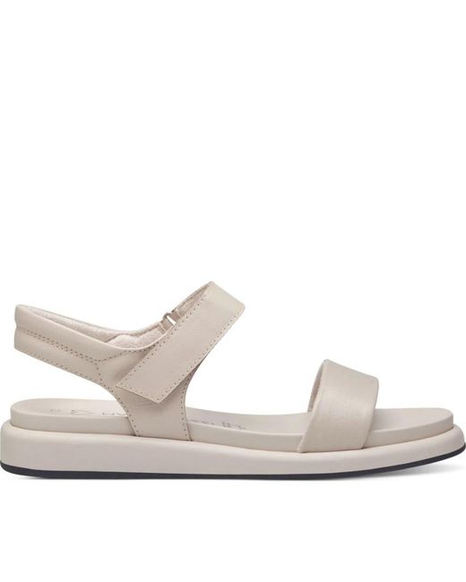Marco Tozzi White Flat Sandals