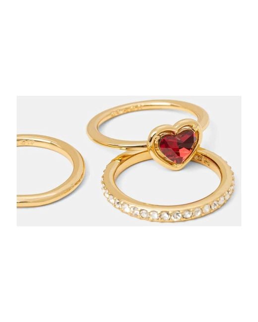COACH Drie-Delige Ringenset in het Metallic