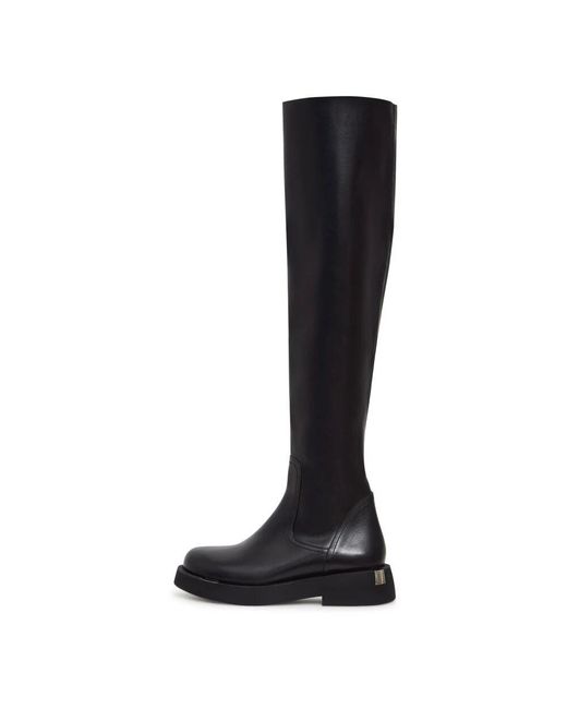 CESARE GASPARI Black Skulptierte Schlanke Knie Stiefel