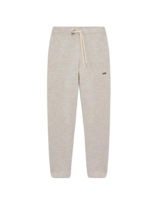 Autry Embroidered Logo Sweatpants in het Natural voor heren