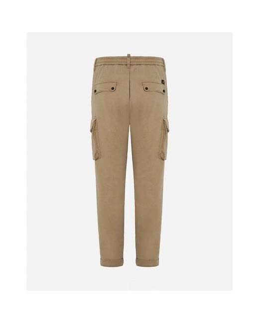 Slim-Fit Trousers di Mason's in Natural da Uomo
