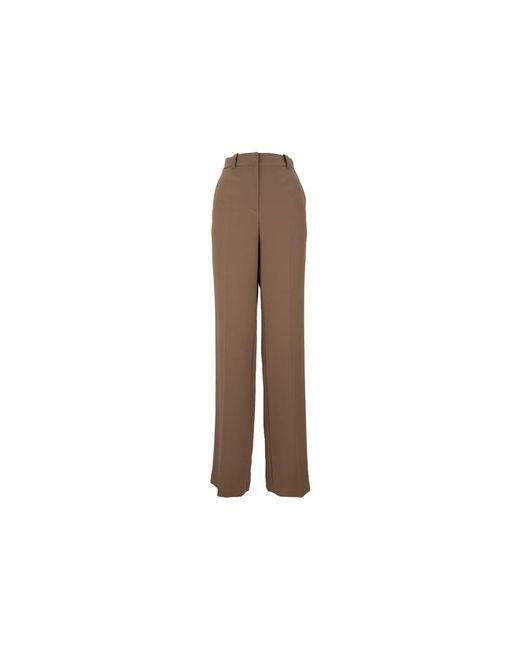 Wide Trousers Elisabetta Franchi de color Brown