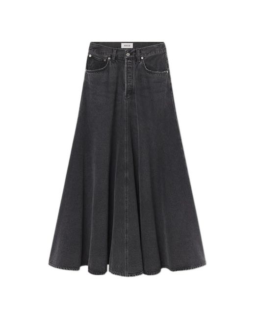 Agolde Black Denim Skirts