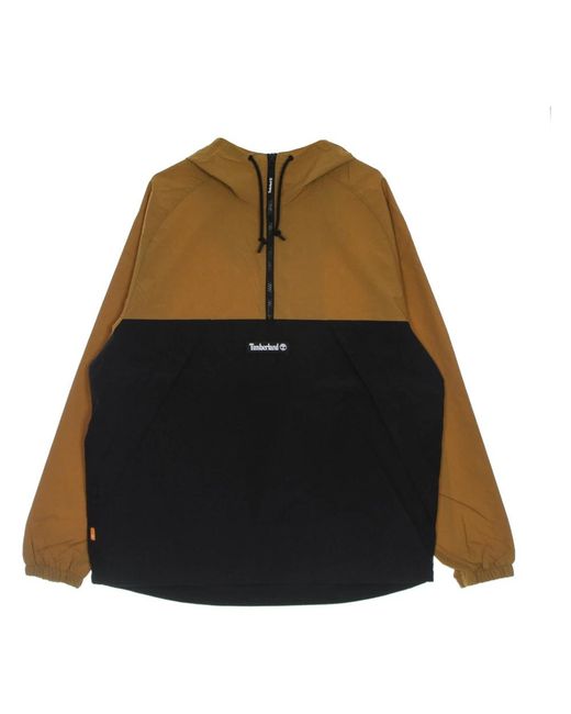 Timberland Jassen ,Veelkleurig ,Nylon Winddichte Pullover Met Hoge Kraag in het Black voor heren