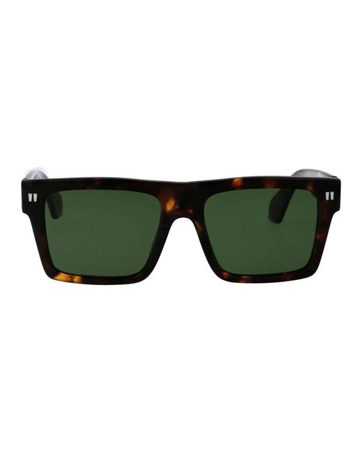 Off-White c/o Virgil Abloh Green Stylische lawton sonnenbrille für den sommer