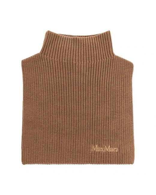Max Mara Accessoires ,Bruin ,Wol Wollen Coltrui in het Brown