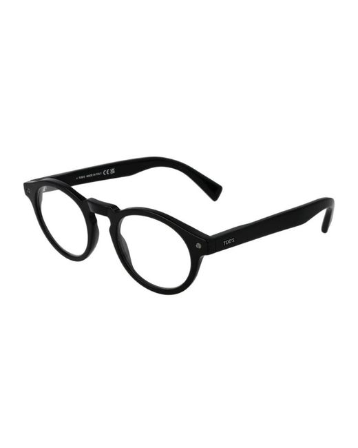 Tod's Accessoires ,Zwart ,Zwarte Acetaat Ronde Optische Frames in het Black voor heren