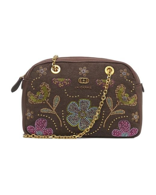 La Carrie Brown Shoulder Bags
