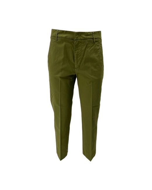 Trousers > cropped trousers Dondup en coloris Green