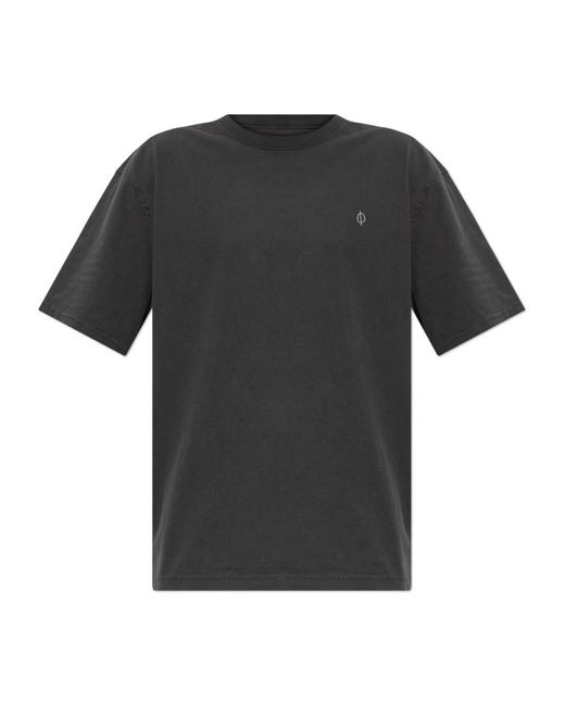 Samsøe & Samsøe Tops ,Grijs ,Katoen Sawandering T-Shirt in het Black