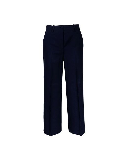 Erika Cavallini Semi Couture Blue Wide Trousers