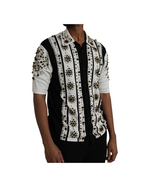 Dolce & Gabbana Black Short Sleeve Shirts for men