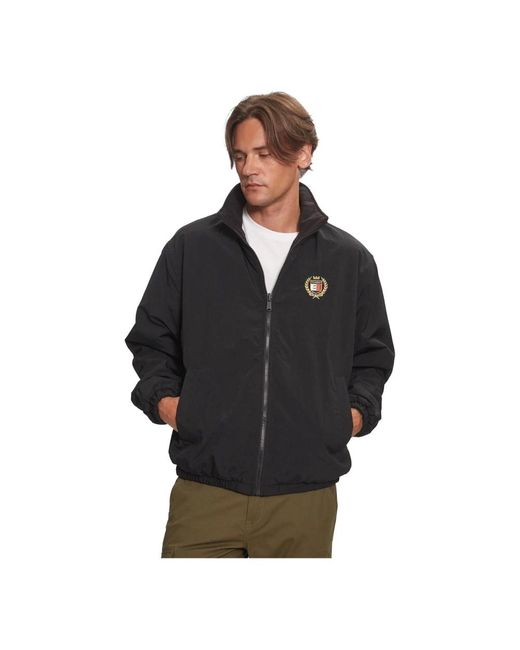 Tommy Hilfiger Wendbare bomberjacke mit besticktem logo in Black für Herren
