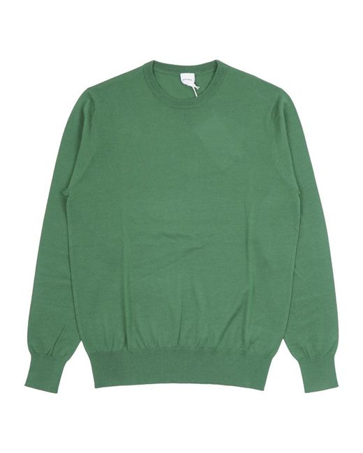 Aspesi Green Round-Neck Knitwear for men
