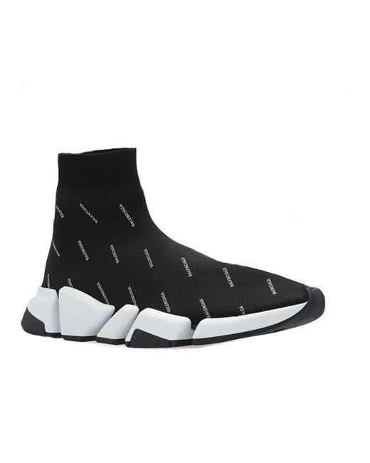 Balenciaga High Top Logo Socke Turnschuhe in Black für Herren