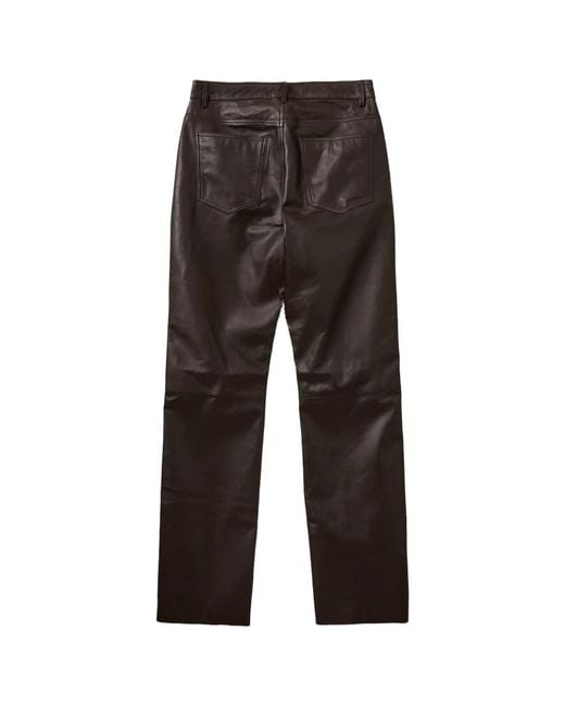 Sofie Schnoor Gray Leather Trousers