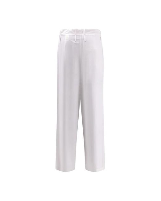 Alysi White Cropped Trousers