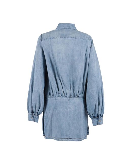 7 For All Mankind Blue Shirt Dresses