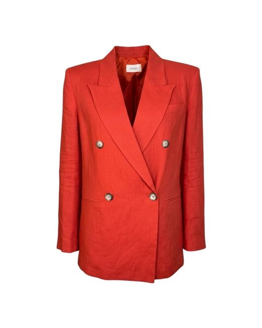ViCOLO Red Leinenblazer