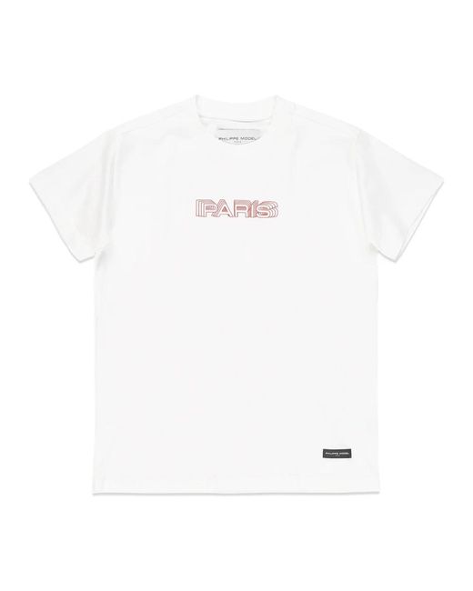 Philippe Model T-Shirts in het White