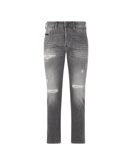 DIESEL Gray Slim-Fit Jeans for men