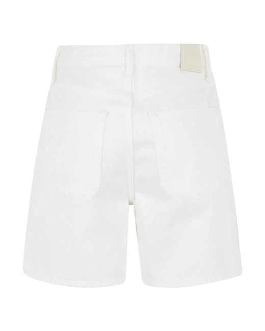 Anine Bing White Denim Shorts