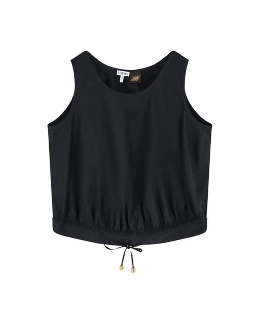 Loewe Black Sleeveless Tops