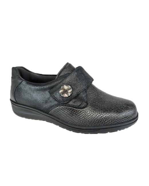 SOLIDUS Schoenen ,Grijs ,Velcro Schoenen Voor Moderne Vrouwen in het Black