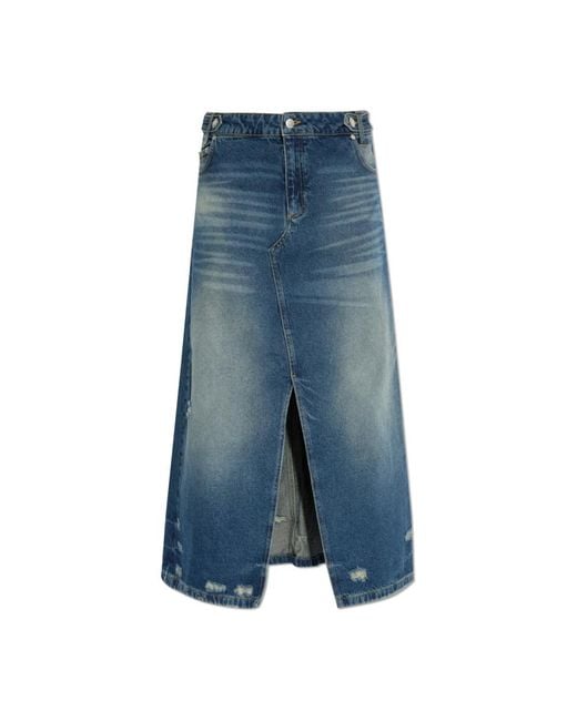 M I S B H V Blue Denim Skirts