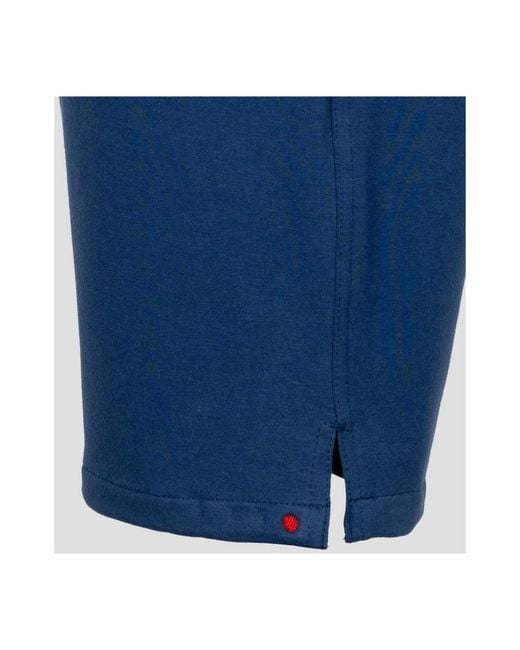 Kiton Pants Regular Solid 100% Handmade in het Blue voor heren