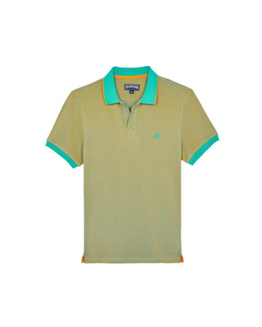 Vilebrequin Solid Polohemd Aus Baumwolle Mit Changierendem Effekt Für Herren in Green für Herren