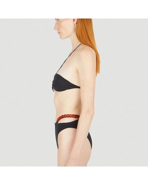 Ziah Black Halter bikini top