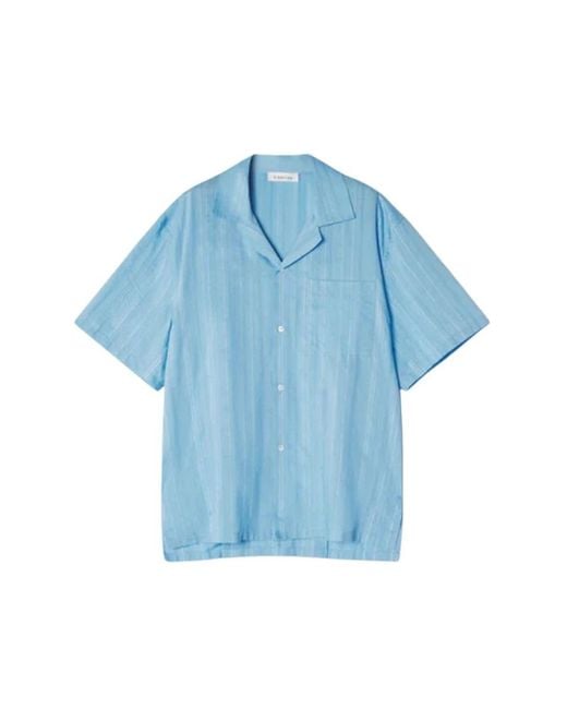 Lanvin Blue Short Sleeve Shirts for men