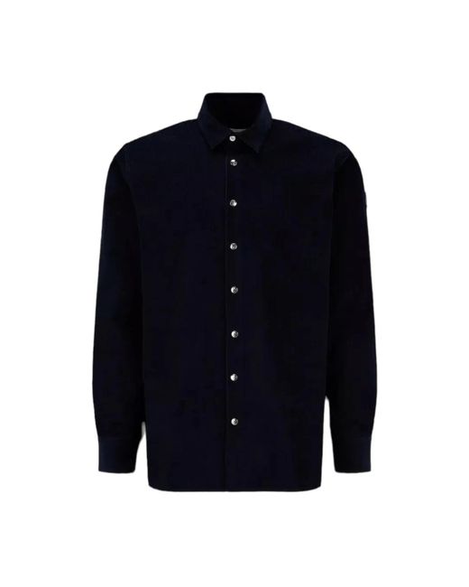 Moncler Shirts,cordhemd, off-white, klassischer stil in Blue für Herren