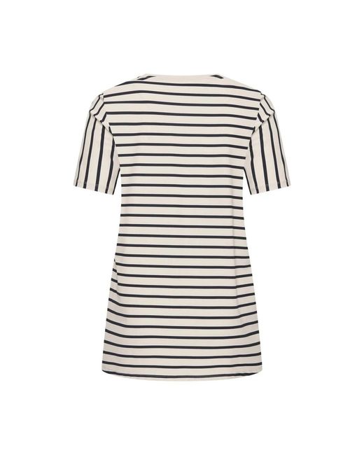 Plus Basics Tee V-Neck Midi in het Multicolor
