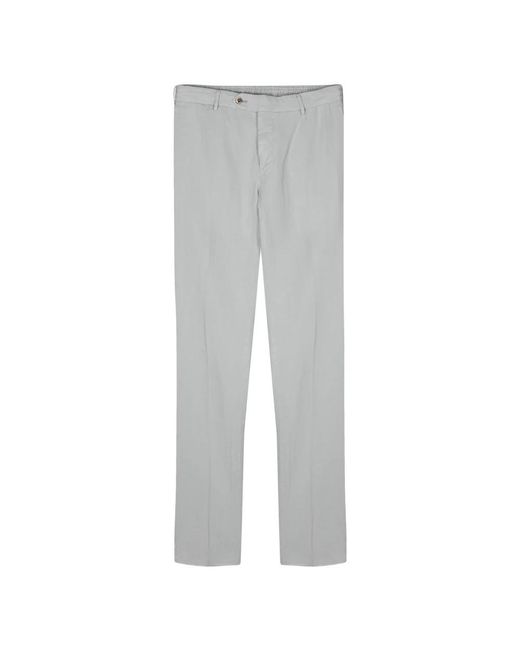 PT Torino Gray Slim-Fit Trousers for men
