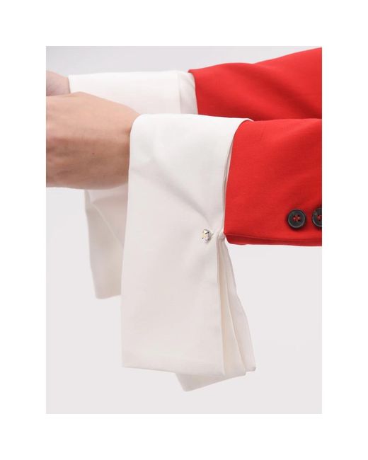 Phisique Du Role Red Roter laye-cuff blazer
