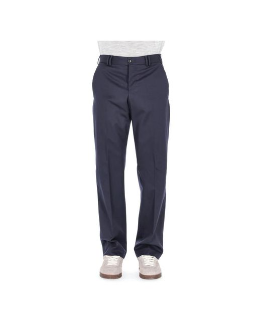 PT Torino Blue Straight Trousers for men